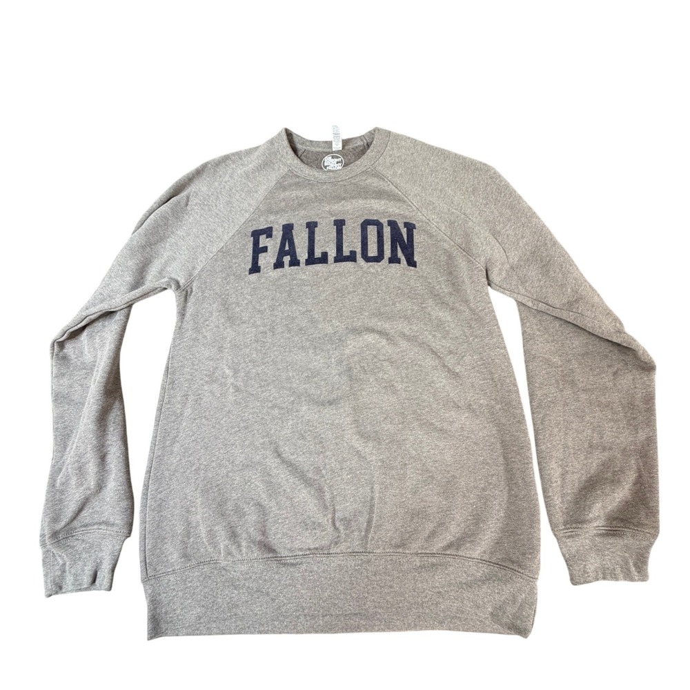 Tonight Show with Jimmy Fallon Graphic Sweatshirt Heather Gray M Swag